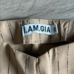 I am gia I.AM.GIA Tan Striped Dress Pants Photo 1