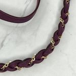 Purple Faux Suede Gold Tone Chain Woven Tie Belt One Size OS Photo 5