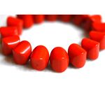 Source Unknown Vintage Lipstick Red Acylic Beaded Stretch Like New Chunky Boho Bracelet Photo 1