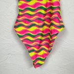 Beach Riot  Pink Yellow Green Print One Piece Swimsuit Womens S Vacation Twist Photo 3