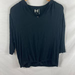 H by Bordeaux NWT  cinched tie bottom 3/4 sleeve blouse XS Photo 0