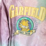 Tie Dye Garfield the Cat crewneck sweatshirt LARGE Photo 1
