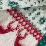 100% Cashmere Scarf Fair Isle Red Photo 3