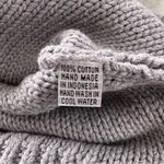 Faithfull the Brand Revolve  Chunky Cable Knit Gray Sweater 100% Cotton Size XS Photo 3