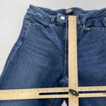 Paige Jeans Women 27 Solid Blue Denim Claudine Cropped Flare Cotton Photo 8