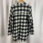 Free Press Large Buffalo Plaid Flannel Tunic Longline Button Down Shirt Chore Photo 2