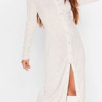 Nasty Gal Knit Button Down Midi Dress Photo 2