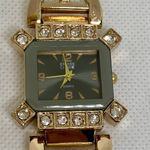 Cruise club women watch gold tone 25mm crystals quartz analog 7” running Photo 2