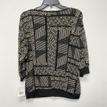Liz & Co  Women’s Medium Top Blouse Geometric 3/4 Dolman Sleeve Art To Wear Artsy Photo 6