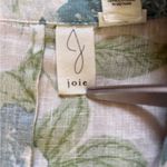 Joie  Floral Linen Blazer Jacket Green and Cream One Button Womens Size Medium Photo 6