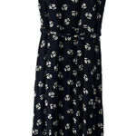 C&C California C & C California Women's Size XS Black Floral Belted Soft Knee Length Dress Photo 0