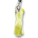 Jump  Apparel M Yellow Satin Bodycon Mini Dress Cowl Neck Party Cocktail Sexy Photo 2