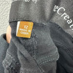 reCreation skort womens 12 black denim shorts raw hem flexi fit stretch pockets Photo 6