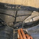 GRACE IN LA  low rise rhinestone embellished straight leg cross jeans y2kvintage Photo 3