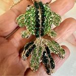 Betsey Johnson  green and black rhinestone fish pendant necklace Photo 5