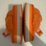 UGG  Disco Knot Slides Orange Platform Sandal Sheepskin Fluffy Size 8 Photo 9