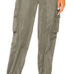 Alo Yoga  The It Girl Cargo Crush Pants Joggers Olive Green Women's Small Pockets Photo 0