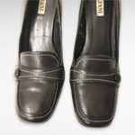 Alfani -Edyth Black Stacked Heel Retro Style with White Stitching, Size 8M Photo 3