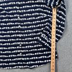 Crown & Ivy Elephant Print Long Sleeve Button-Up Shirt Women's XL Navy/White Photo 5