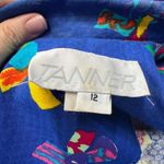 Vintage Tanner Womens Midi Shirt Dress Belt Size 12 Bows Print Long Sleeve Blue Photo 5