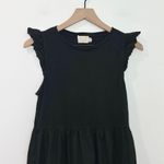 Nation Ltd Sissy Ruffled Black Dress Tiered Midi Sundress size Small Photo 4