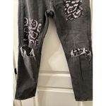 All Saints Boys Fit Women's Leopard Patch Jeans Size 27 Straight Fit Photo 6