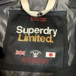 Superdry  Superhooded Rain Coat Belted Jacket Black Large Streetwear Utility Photo 4