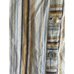 For Cynthia For‎ Cynthia Women PXL Multicolor Stripe Button Down Sleeveless Top Linen Cotton Photo 3