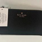 Kate Spade NWT Lucy Glitter Medium L-Zip Wristlet Color Black Photo 0