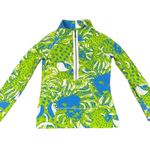 Lilly Pulitzer  Skipper Popover Pullover Green Blue Print Size Small Photo 1