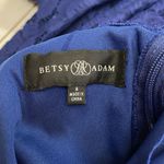 Betsy and Adam  Women 6 Blue Lace High Neck Key Hole Back Mermaid Gown HOCO Dress Photo 7