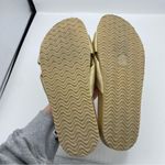 J.Crew  factory‎ cross strap pool slides light gold size 9 Photo 1