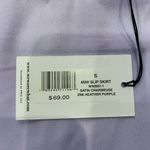 We Wore What  NWT Satin Charmeuse Heather Purple Mini Skirt Size Small Photo 4