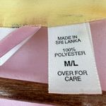 Victoria's Secret Vintage 90s Pink Sheer Chiffon Long Robe Kimono Yellow Trim Photo 4