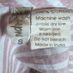 Japna  100% cotton pink blush and white striped smocked crop top size small Photo 3