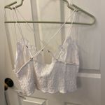Free People  White Lace Bralette with Floral Design size large Photo 3