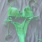 SheIn Green Ruffle Bikini Set M Photo 0