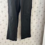 Cache Black Leather Front V-Waist Pant Photo 4