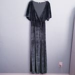 Baltic Born  Meghan Deep Green Velvet Wrap Maxi Dress Photo 2