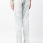Zimmermann NWT Zimmerman Wonderland Denim Trousers Washed Floral Light blue White sz 3 Photo 4