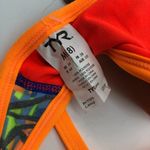 Tyr. Costa Mesa Pacific Tieback Bikini Top Swimwear Strappy Orange Blue M (8) Photo 4