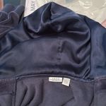 IZOD Cutest  Movement Navy Blue Velour Zip Up Tracksuit Jacket Photo 5