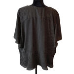 Chicos 4 US Size 20/22 Black White Polka Dot‎ Top Blouse Ruffle Bottom Career Photo 1
