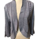 Peter Nygard  Silver Sparkle Metallic Open Cardigan Size XL Photo 0