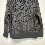 Fabletics  Lola Back at it‎ Black Rose Print Flock Long Sleeve Top Size M Photo 4