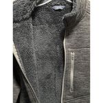 IZOD  Gray Zip Up Fleece Sherpa Lined Jacket Pockets Size‎ See Measurements Photo 3