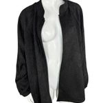 Dennis Basso  Perforated Faux Suede Jacket Black X-Large NWOT Eyelet Lined Photo 9