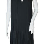 Loft  Dress Womens Small Black Pleated‎ Party Office Basic Neutral Minimalist Photo 0