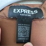 EXPRESS  Chocolate Brown Button Down Blouse Photo 4