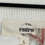 Entro  Womens Poncho Top Large Striped Round Neck Knit Sweater Heavy Coastal‎ Photo 4